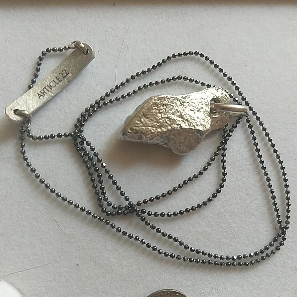 Article 22 925 sterling silver necklace from shrapnel veteran father's day chain